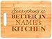 Custom Cooking Gift Enter Name Better Kitchen Personalized Big Rectangle Bamboo Cutting Board Bamboo