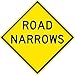 National Marker Road Narrows Sign, 30X30, .080 Hip Ref Alum