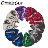 ChromaCast Pearl Celluloid Picks -- Assorted Colors 10 Pack - Medium