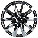 Unitec 75178 Premium- Radzierblenden 4er- Satz Jerez, chrom 35,6 cm (14 Zoll)