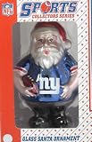 New York Giants Blown Glass Santa Christmas Ornament NFL