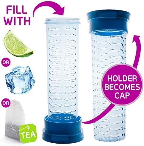 Fruit Infused Water Bottle From Leisure Gearz. Large 28oz Detox Bottle With Flip Top Lid, 100% Leak Proof & BPA Free. Create Infused Water & Improve Your Health Today.