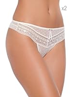 Selene Pack x 2 Tangas Casandra / Naomi (Marfil)