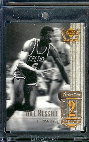 1999 Upper Deck Century Legends Basketball Card # 2 Bill Russell Boston Celtics -Shipped In A Protective ScrewDown Case!