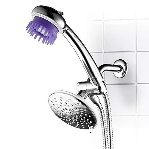 Massaging Shower Hydro Brush Head Rainfall Hose Handheld Spa Rotate W