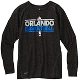 NBA Youth Orlando Magic Long Sleeve Heathered Spdwk Perf. Tee - R28D5Omg (Royal Heather, Medium)
