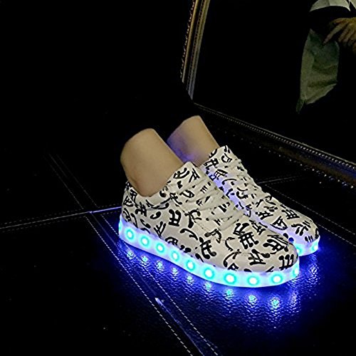 SHIHUA(TM) Colors LED Luminous Women Sneakers Usb Light Glowing Leisure Casual Shoes US7 (24.5cm) SHIHUA(TM) Colors LED Luminous Women Sneakers Usb Light Glowing Leisure Casual Shoes US7 (24.5cm)