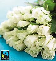 22 White Fairtrade Roses
