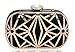 KISS GOLD(TM) Exquisite Leather Metal Hollow Designer Clutch Bag Evening Handbags