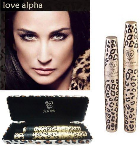 PrettyInTrend New Waterproof Love Alpha Mascara with Panther Leopard Package Waterproof 1 Set2Pcs , HZY032