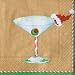 Kitchen & Housewares : Caspari Christmas Cocktail Paper Cocktail Napkin Package, Gold