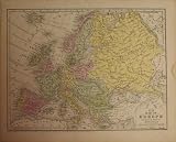 Antiuqe Map of Europe: W & E, 1854