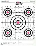 Champion Score Keeper Fluorescent Orange Bull 100-yard Sight-In Rifle Target (Pack of 12)