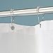 InterDesign York Waffle Weave Shower Curtain – Mold & Mildew Resistant Hotel Weight Bathroom Curtain, White, 72” x 72”