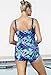Aquabelle Women's Plus Size Blue Flare Swimsuit