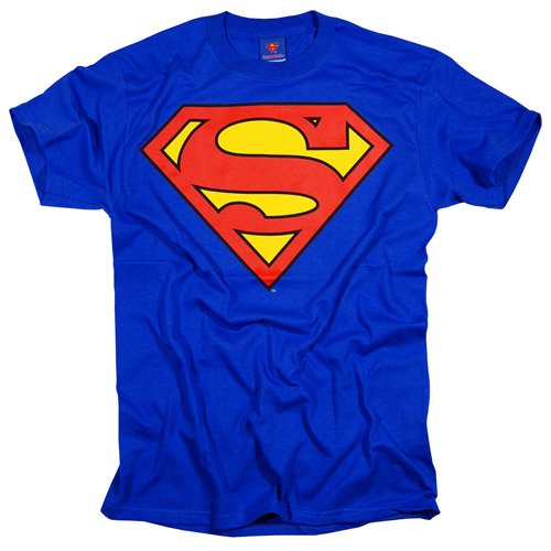  : Superman T-Shirt, Officially Licensed Crewneck Athletic Tee, Blue