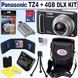 Panasonic Lumix DMC-TZ4K 8.1MP Digital Camera (Black) + 4GB Deluxe Accessory Kit