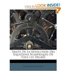 Trait de La R Solution Des Quations Num Riques de Tous Les Degr S