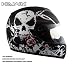 Advanced Hawk Blood Stained Skull and Eyes Black Matte Full Face Motorcycle Helmet Image