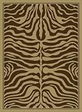 BROWN ZEBRA Rug from the CHINA GARDEN Collection (23 x 86) by United Weavers