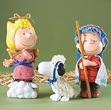 Department 56 POSSIBLE DREAMS Peanuts CHARLIE BROWN CHRISTMAS PLAY ANGEL AND SHEPHARD SET 2 NATIVITY