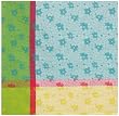 Durable Woven Jacquard 100% Cotton Floral Aqua Tablecloth 54x90 Inches