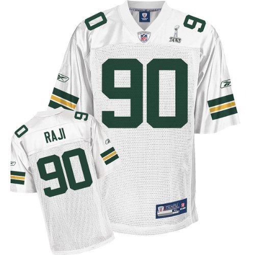 Reebok Green Bay Packers B.J. Raji Super Bowl XLV Replica White Jersey Extra Large