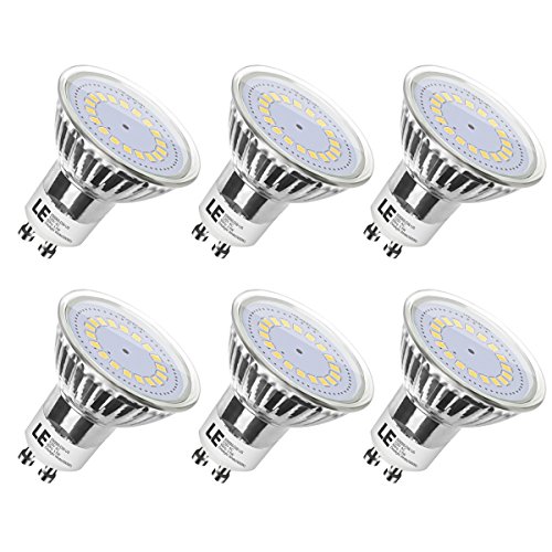 LE 3.5W MR16 GU10 LED Bulbs, 50W Halogen Bulbs Equivalent, 350lm, 120° Beam Angle, 5000K Daylight White, LED Light Bulbs, Pack of 6 Units