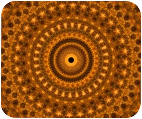 FreeMinds 9.25 x 7.75inch Custom Mouse Pads Brown And Gold Spirles Fractal Design Mouse Pad