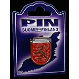 Finnish Coat of Arms Lion Crest Pin Finland