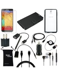 Wireless: DigitalsOnDemand 13-Item Accessory Bundle for Samsung Galaxy Note 3 III N9000 - Leather Case, TPU Cover, Screen Protector, USB Cables + Chargers - DigitalsOnDemand
