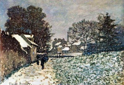 (13x19) Claude Monet Snow at Argenteuil Art Print Poster