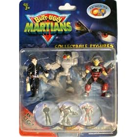 Butt Ugly Martians - Collectable Figures (Stoat Muldoon, Klaktor & Jax) with Bog's Battle Disks