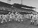 Baseball Players Catch Ball Thrown by Pres. Harry S. Truman at Opening Game for Washi...