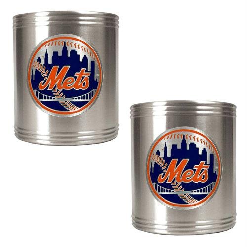 New York Mets Primary Logo Stainless Steel Can Holder Set
