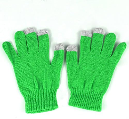 The Elixir Tech Smartphone Touch Screen Gloves Stretch One Size Winter Texting Touchscreen Gloves iPhone Galaxy Gloves, Green