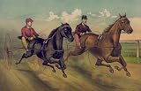 2.75 inch x 2 inch (7.5 x 5cm) Acrylic Fridge Magnet Horse Racing and Trotting A Champion Race Vintage Image