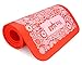 Yes4All Premium NBR Exercise Yoga Mat Printed Design – Foam Yoga Mat High Density 1/2 inch Extra Thick – Thick Yoga Mat with Carrying Strap (Paisley Punch Red)