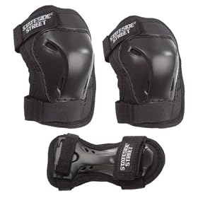 Boys Junior Knee Pads, Elbow Pads & Wrist Guards - Triple Pad Set AC750 - Black