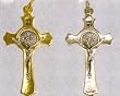 Saint Benedict Crucifixes - 3" Height - Fleur De Lis Cross - Pendant