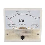 uxcell　マイクロアンペア　パネルメーター　ベージュ　マウントヘッド　プラスチック製　DC 0-150UA