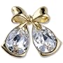Swarovski Crystal Vintage Golden Marquise Bowknot Brooch Gifts