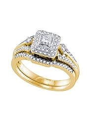 0.51CT DIAMOND 0.20CT CENTR PRINCESS BRIDAL SET