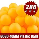 (Price/2 Bags)GOGO™ 2 Bags (2 X 144 Balls) 40MM Blank Seamless Plastic Balls, Not celluloid Ping Pong Ball