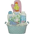 Baby Bath Time Gift Basket with Organic Italian Bath Products