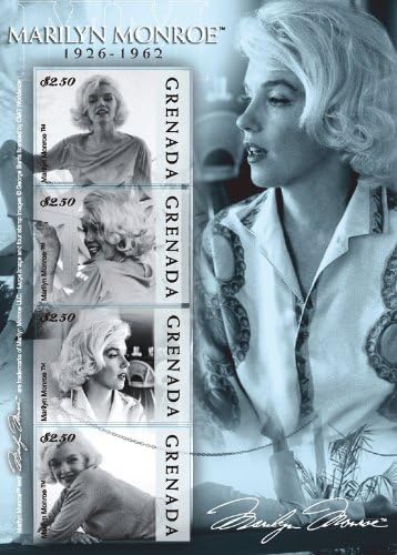 Marilyn Monroe Collectible Postage Stamps Grenada 3716