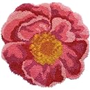 M C G Textiles Latch Hook Kit, 31-Inch by 30-Inch, Shaped Pink Flower