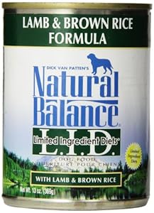 Natural Balance Limited Ingredient Diets, Lamb and Brown Rice Formula, Canned Dog Food, 13-Ounce, Pack of 12