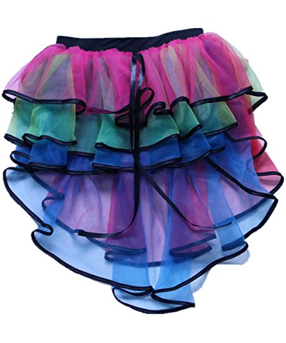 Lovelyprincess 4 Layers Women Rainbow TUTU Skirt