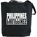 Canvas Tote Bag Black " Philippines Negative " Country